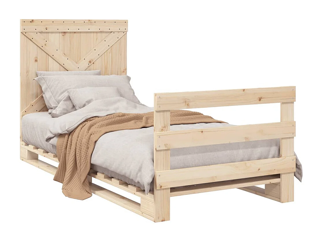 Bettgestell ohne Matratze mit Kopfteil 90x200 cm