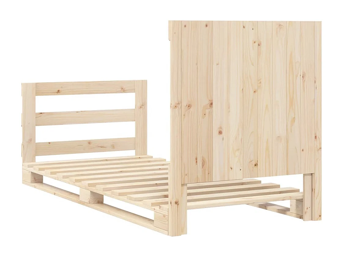 Bettgestell ohne Matratze mit Kopfteil 90x200 cm