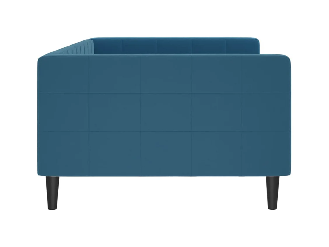 Lit de repos sans matelas bleu 100x200 cm velours
