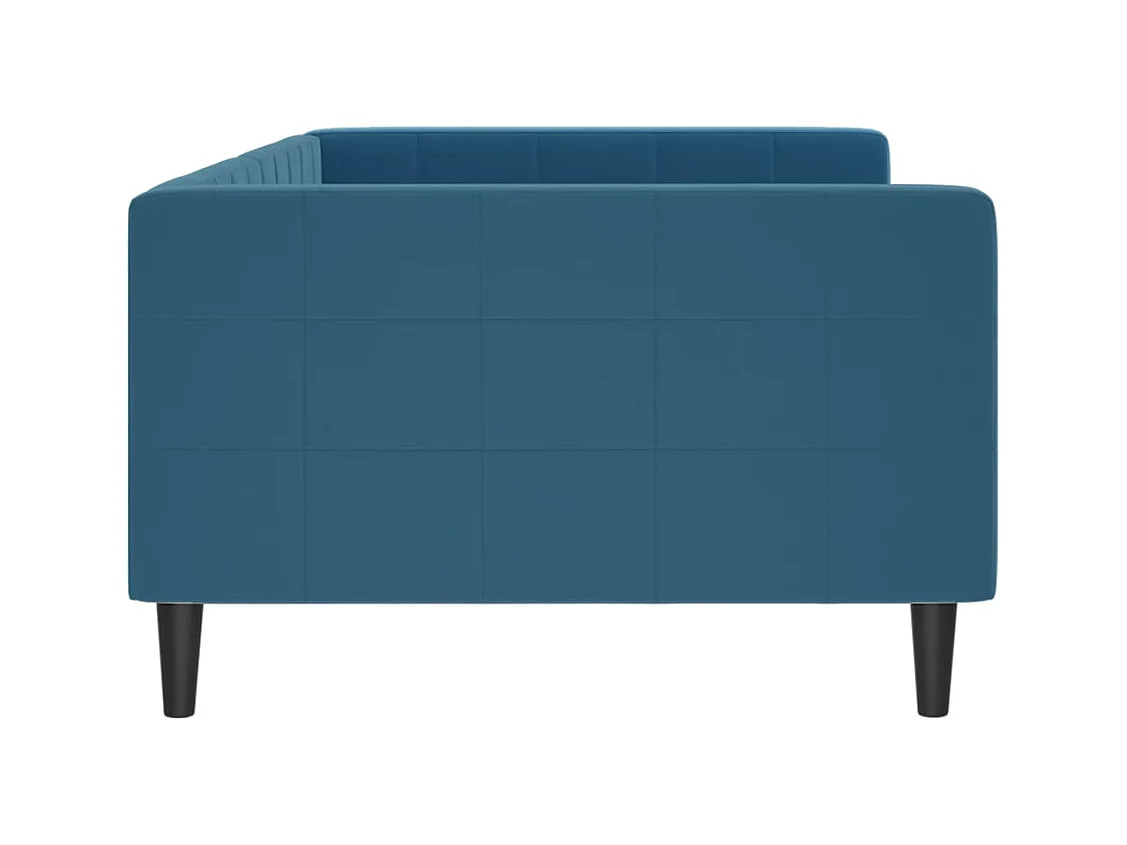 Lit de repos sans matelas bleu 100x200 cm velours