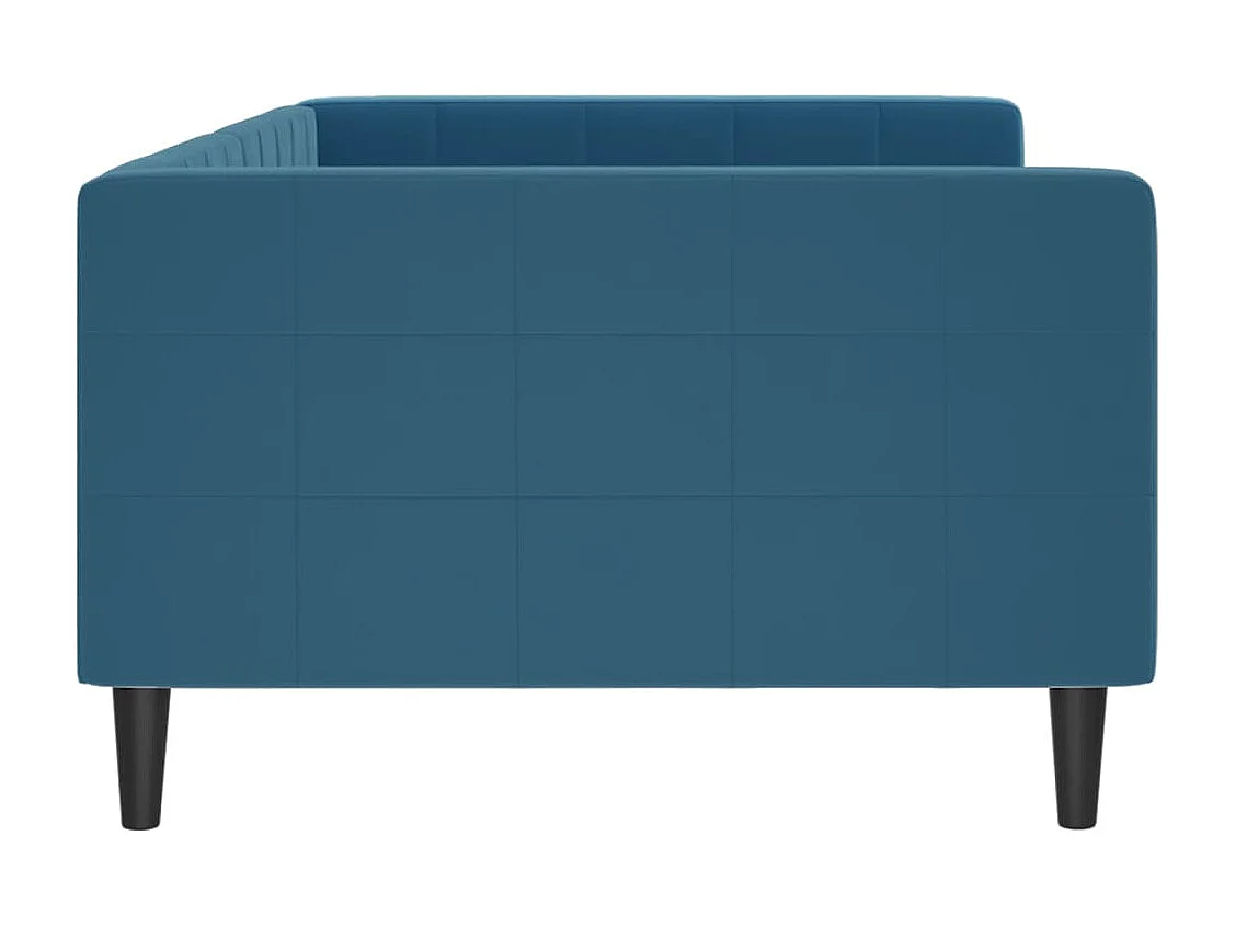 Lit de repos sans matelas bleu 100x200 cm velours