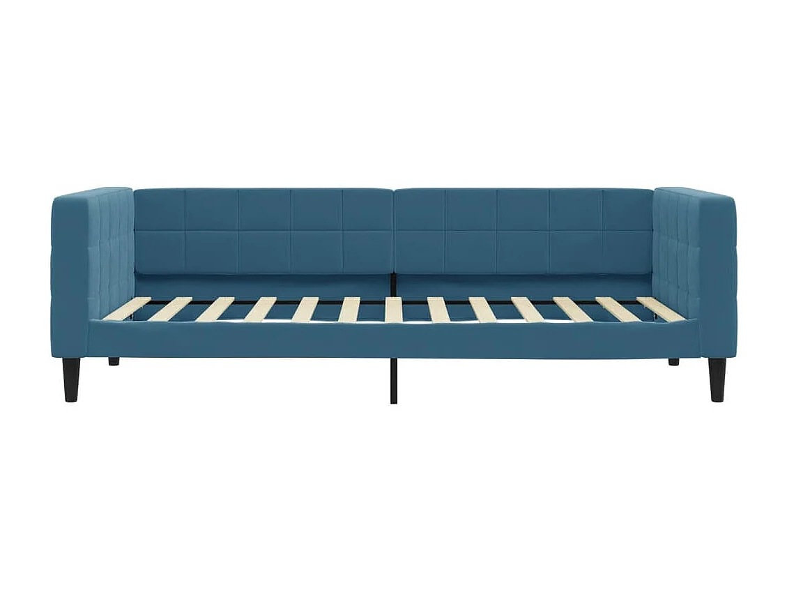 Lit de repos sans matelas bleu 100x200 cm velours