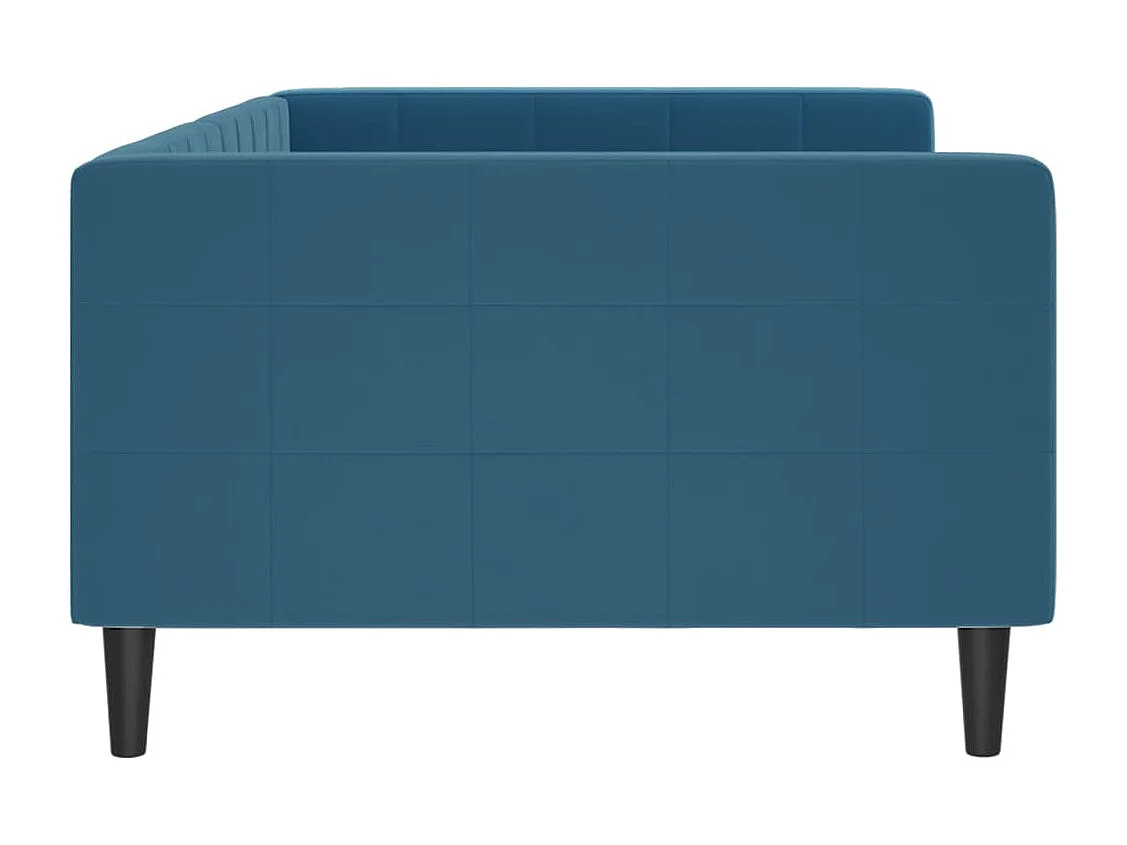 Lit de repos sans matelas bleu 100x200 cm velours