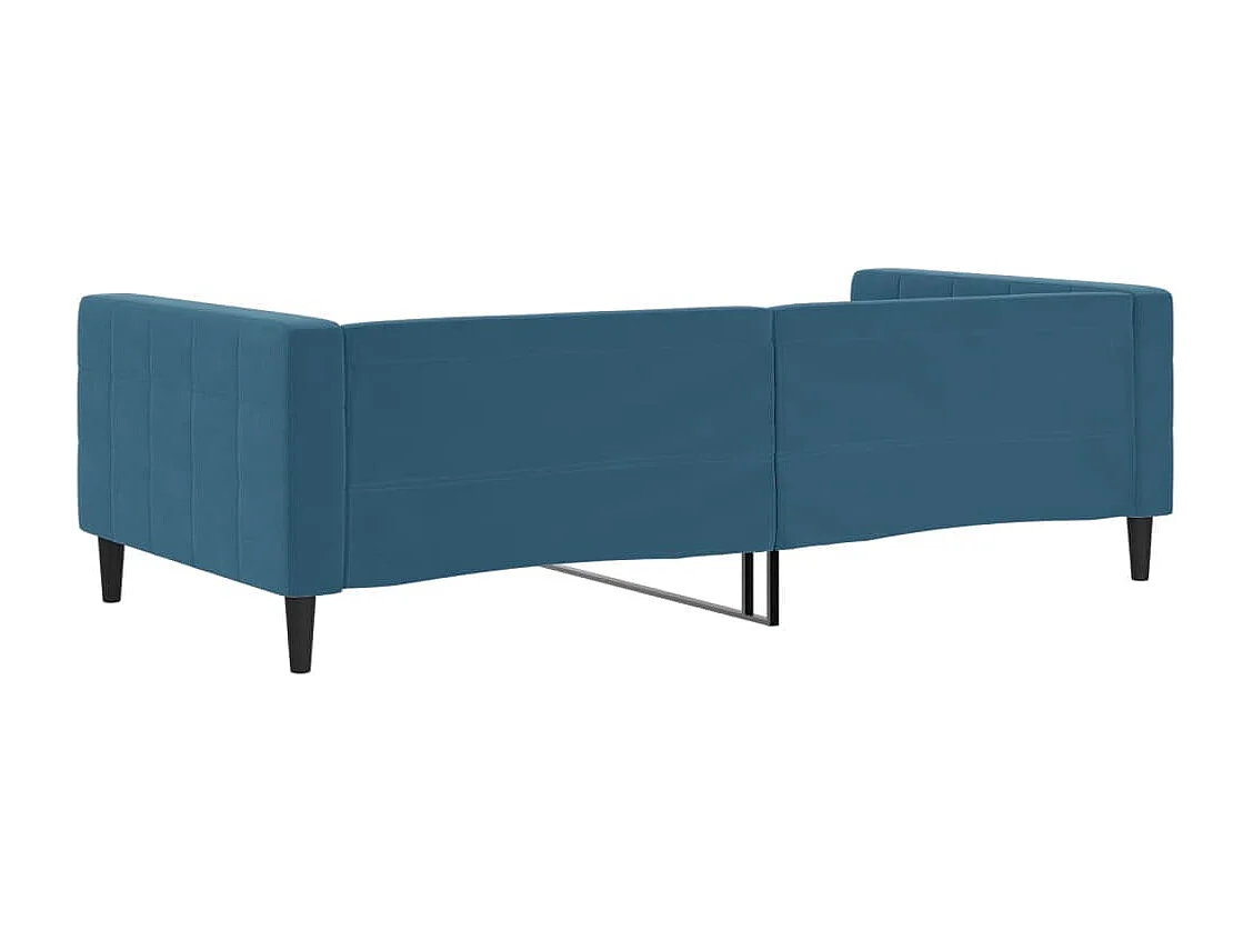 Lit de repos sans matelas bleu 100x200 cm velours