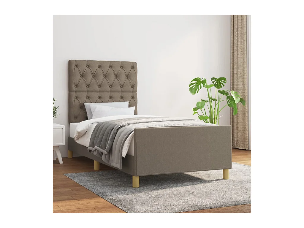 Bedframe zonder matras taupe 80x200 cm stof