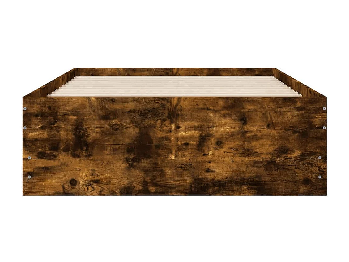 Struttura letto con cassetti senza materasso rovere affumicato 100x200 cm