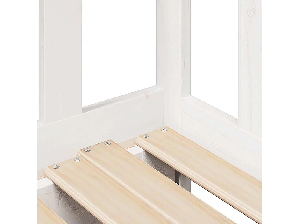 Cama de día con nido y cajones sin colchón blanco 90x200cm