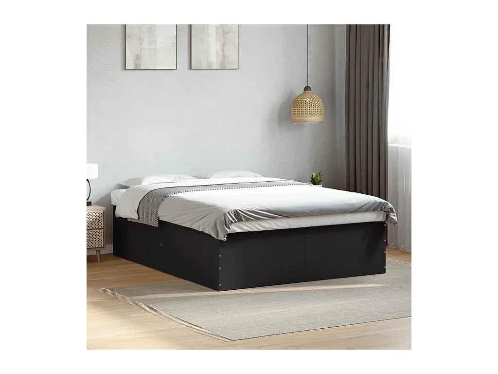 Struttura letto senza materasso nero 150x200 cm