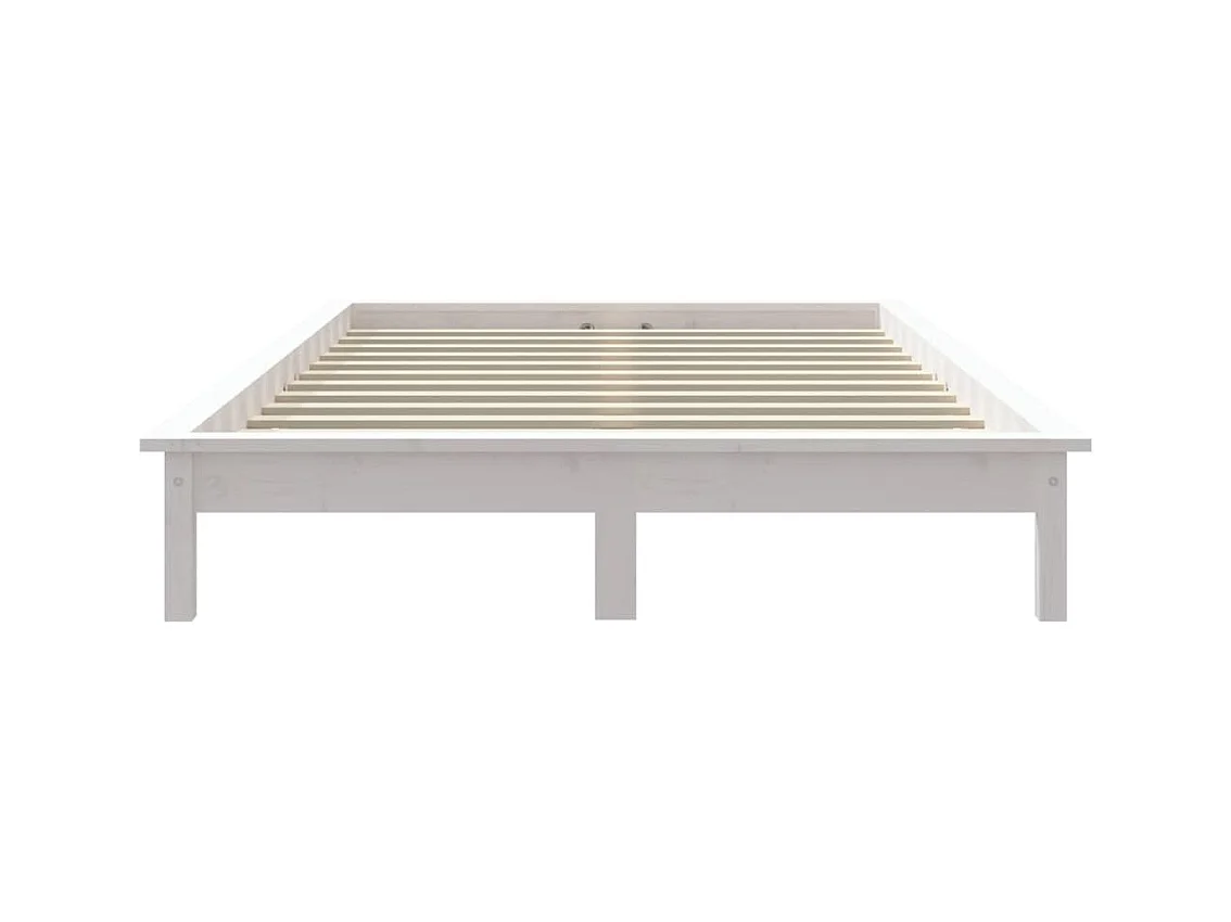Struttura letto senza materasso bianco 160x200 cm in legno massello