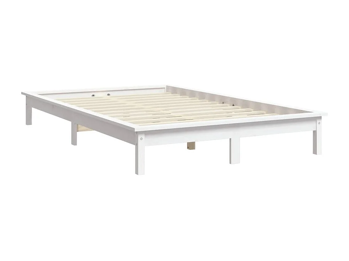Struttura letto senza materasso bianco 160x200 cm in legno massello
