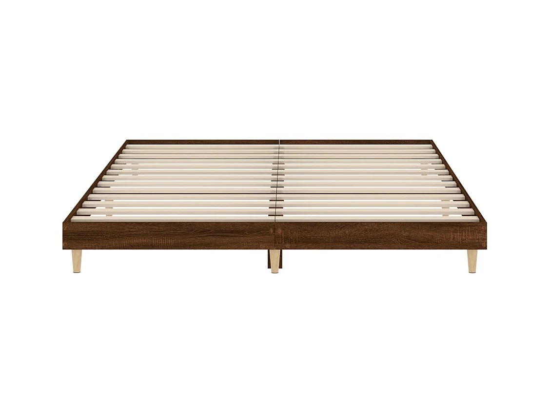 Bedframe zonder matras bruin eiken 200x200 cm