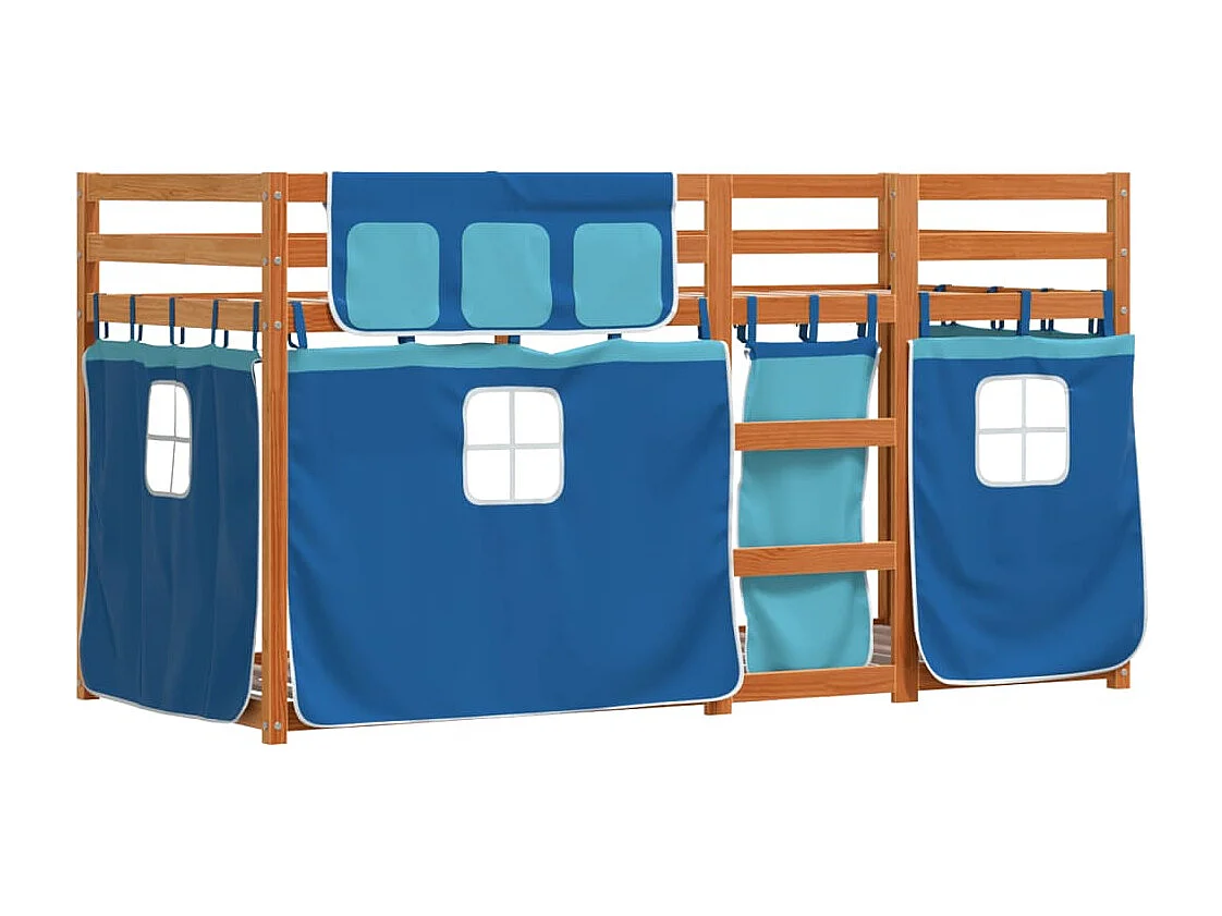 Letto a castello senza materasso 90x190 cm in legno massello di pino