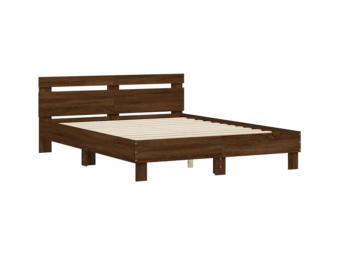 Bedframe zonder matras bruin eiken 140x200 cm