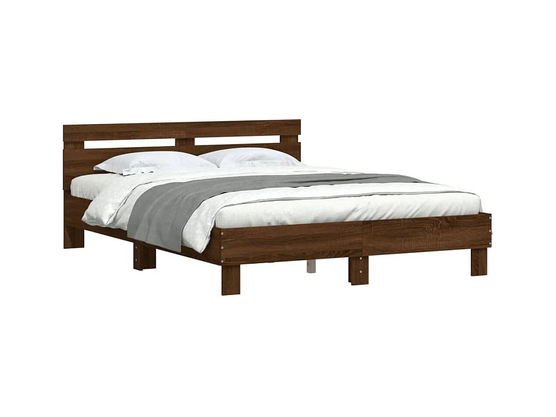 Bedframe zonder matras bruin eiken 140x200 cm