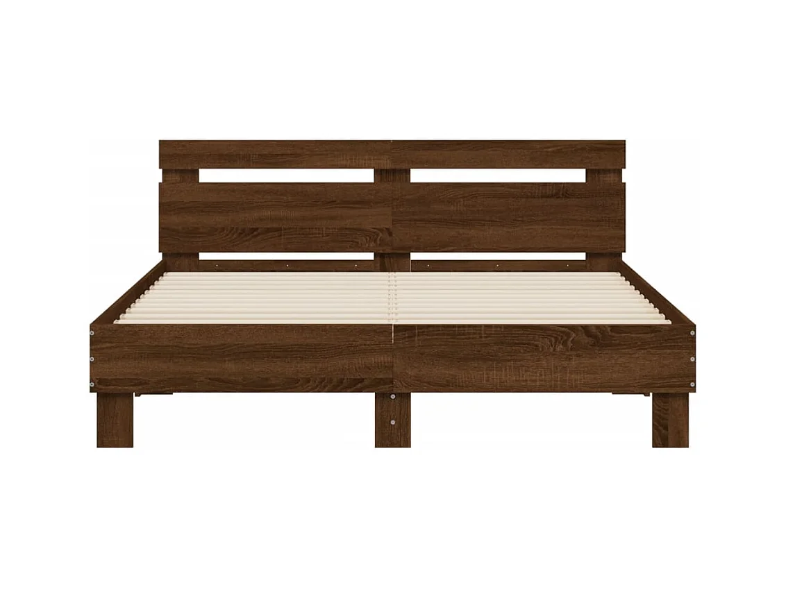 Bedframe zonder matras bruin eiken 140x200 cm