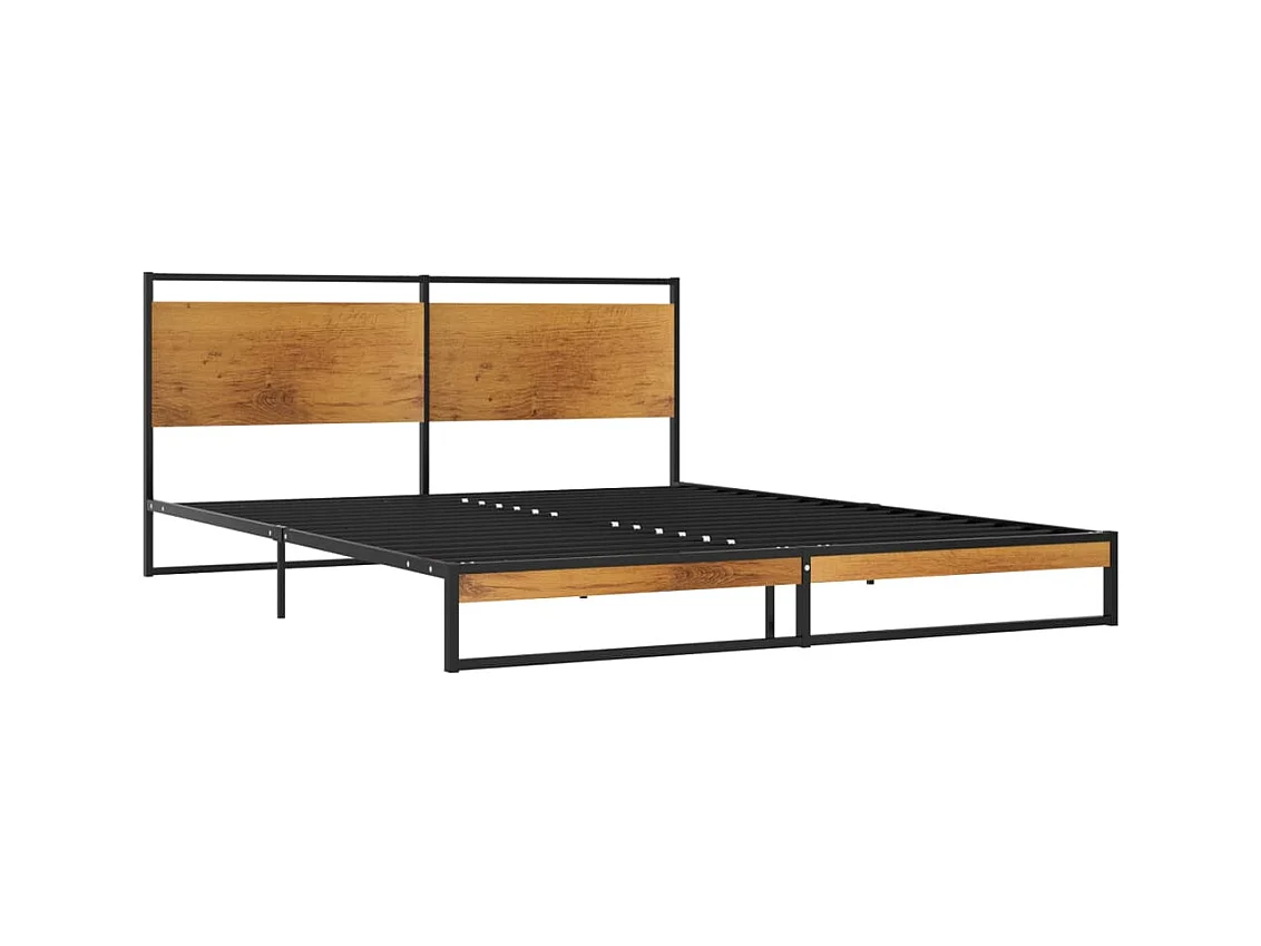 Cadre de lit sans matelas métal 140x200 cm