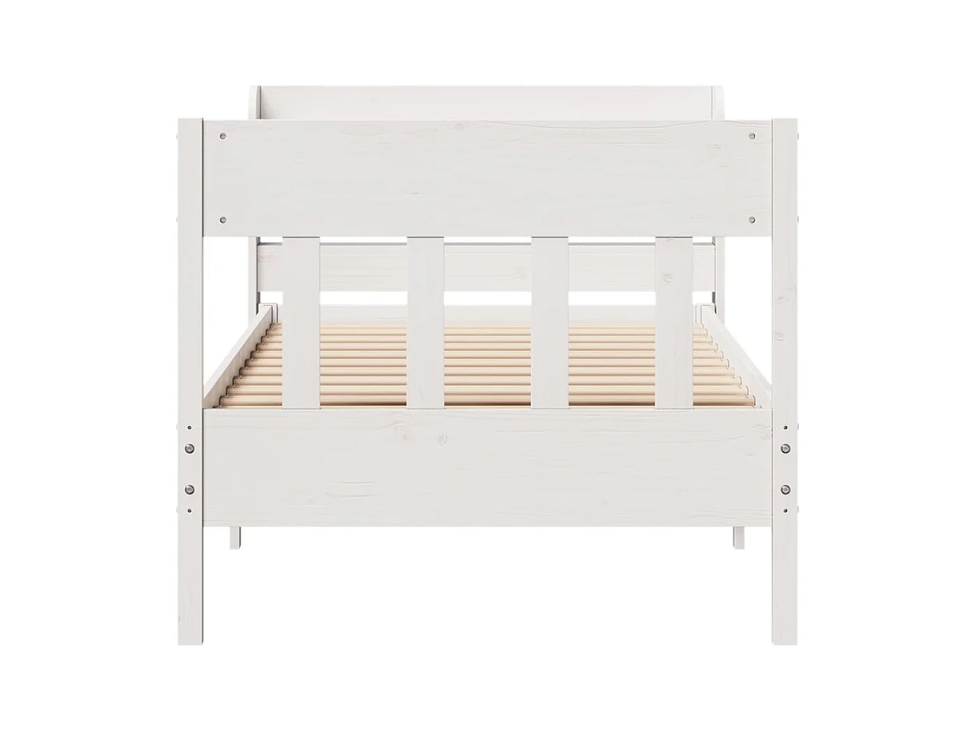 Estructura de cama sin colchón blanca 90x190 cm madera maciza de pino