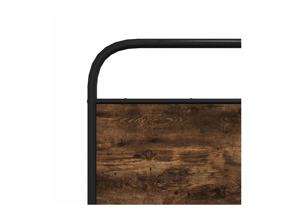 Metalen bedframe zonder matras gerookt eiken 180x200 cm
