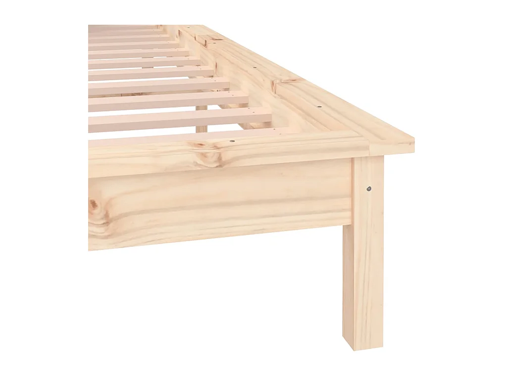 LED bedframe zonder matras 140x190 cm massief hout