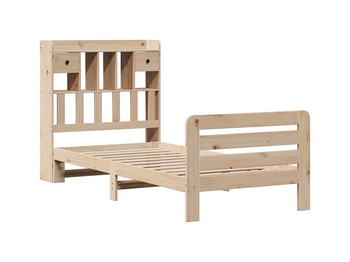 Boekenkastbed zonder matras 90x200 cm massief grenenhout