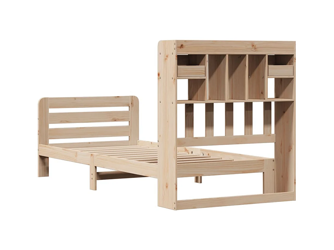 Boekenkastbed zonder matras 90x200 cm massief grenenhout