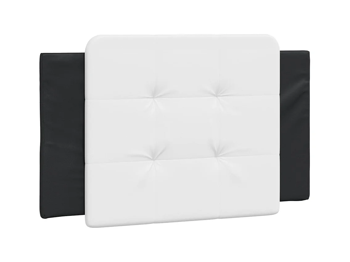 Struttura letto con LED senza materasso bianco e nero 90x200 cm