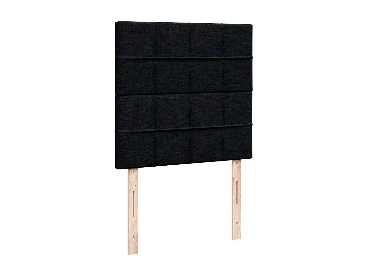 Rete a doghe con materasso Tessuto Nero 100x200 cm