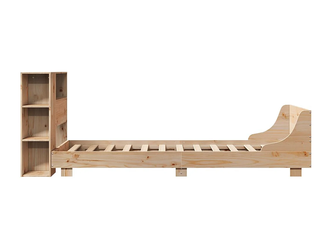 Struttura letto senza materasso 100x200 cm in legno massello di pino