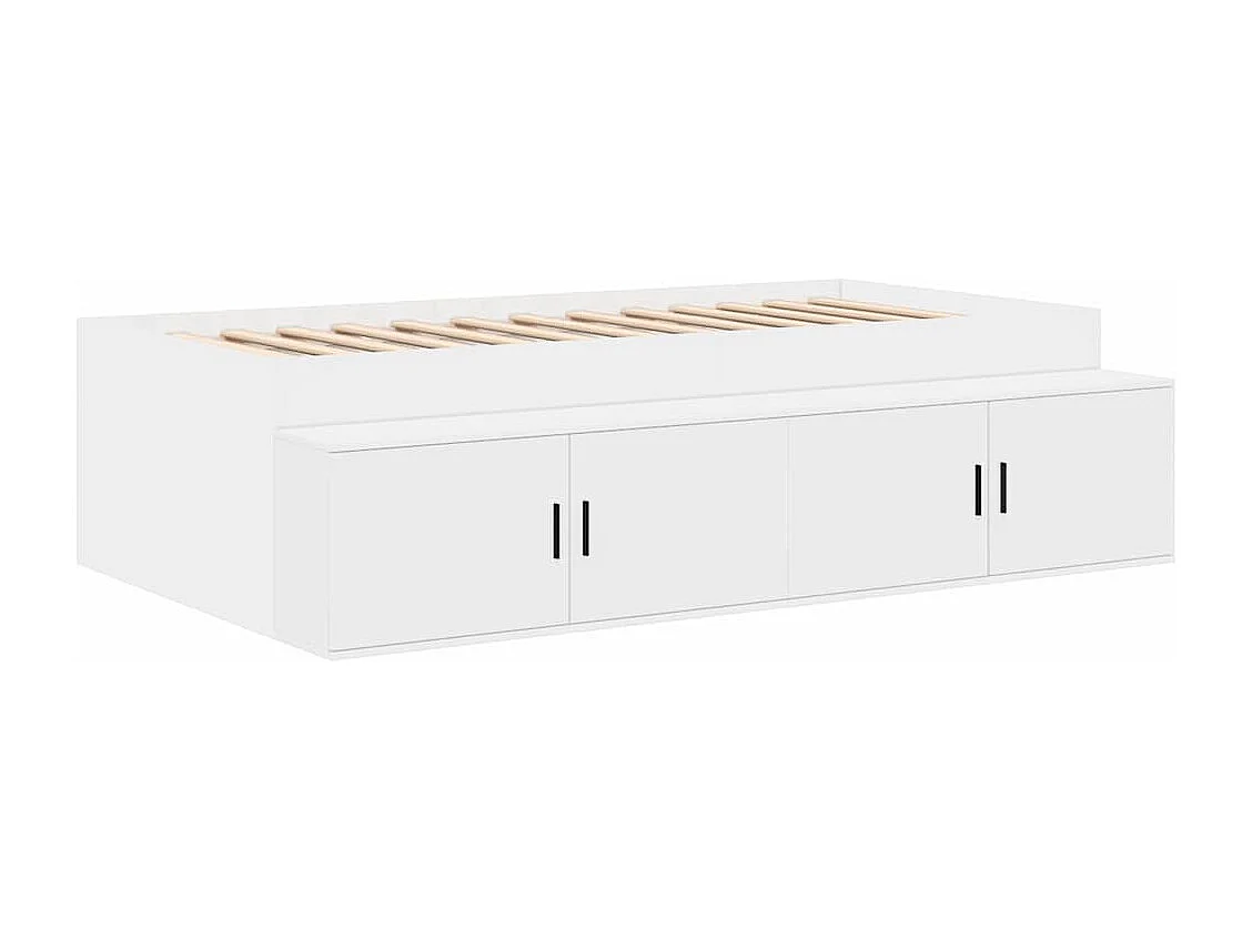 Bedframe met opbergruimte Wit 234 x 118 x 53,5 cm
