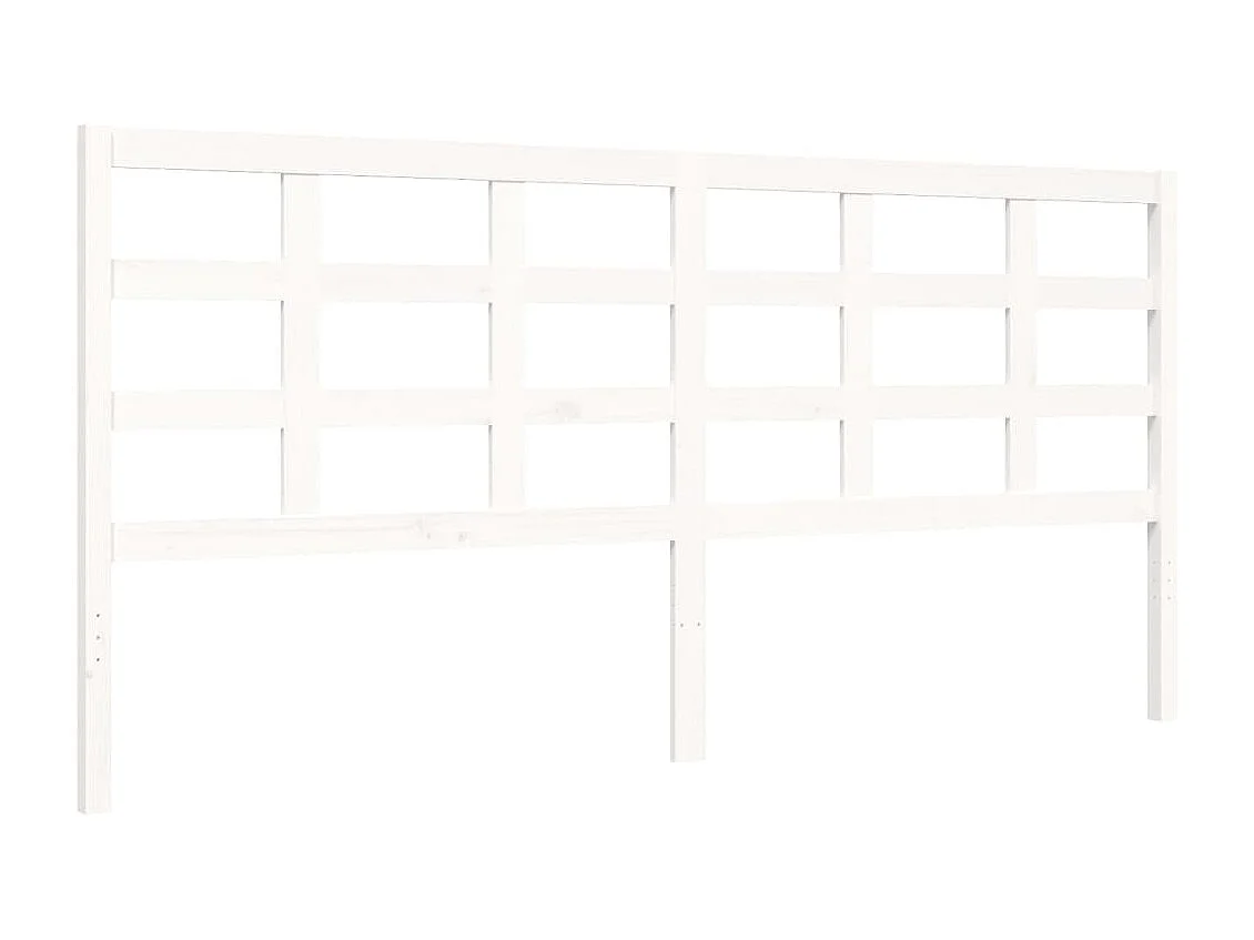 Cadre de lit sans matelas blanc 200x200 cm bois massif de pin