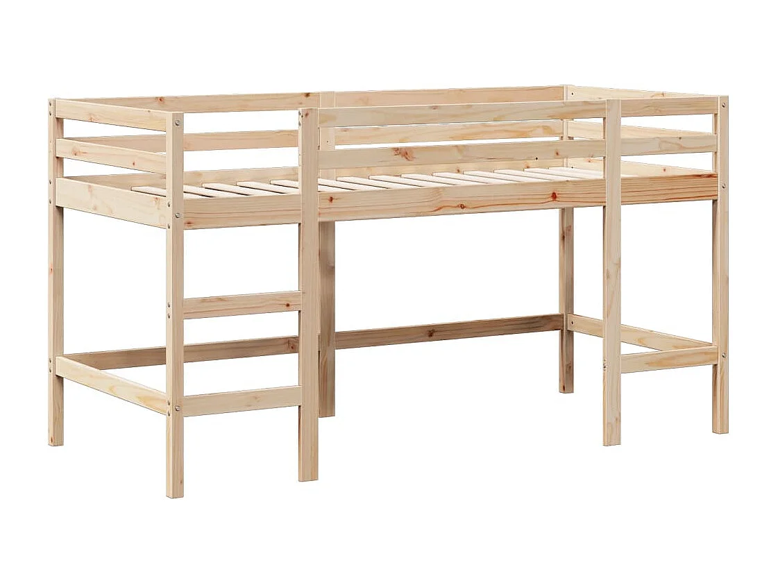 Letto a castello con scaletta e tetto senza materasso 90x200 cm