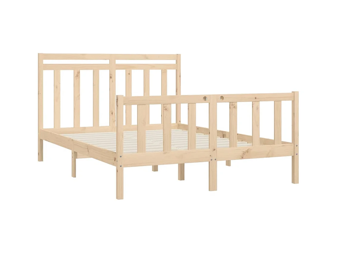Cadre de lit sans matelas bois de pin massif 120x200 cm