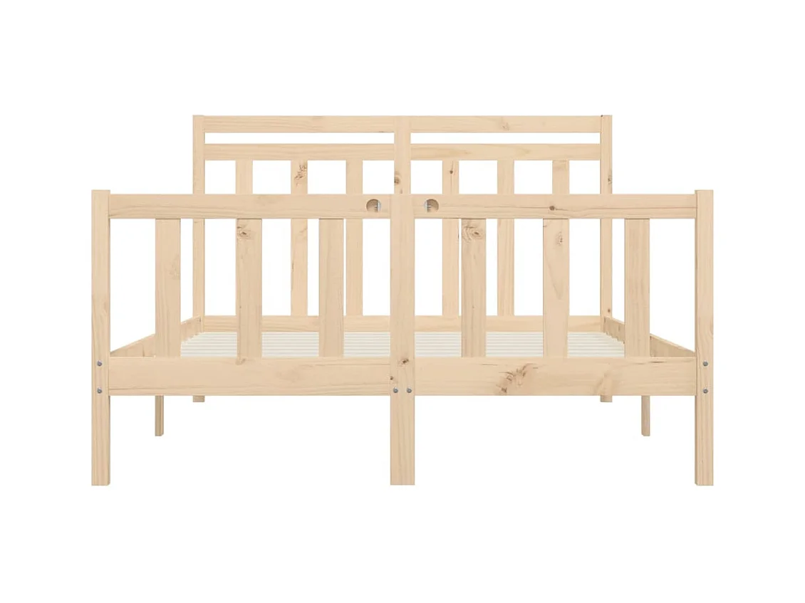 Cadre de lit sans matelas bois de pin massif 120x200 cm