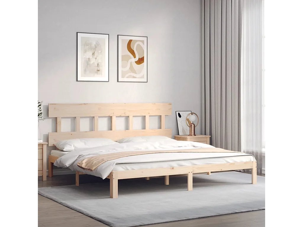 Bedframe zonder matras 200x200 cm massief grenenhout