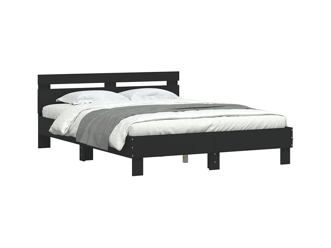 Struttura letto senza materasso nero 140x200 cm