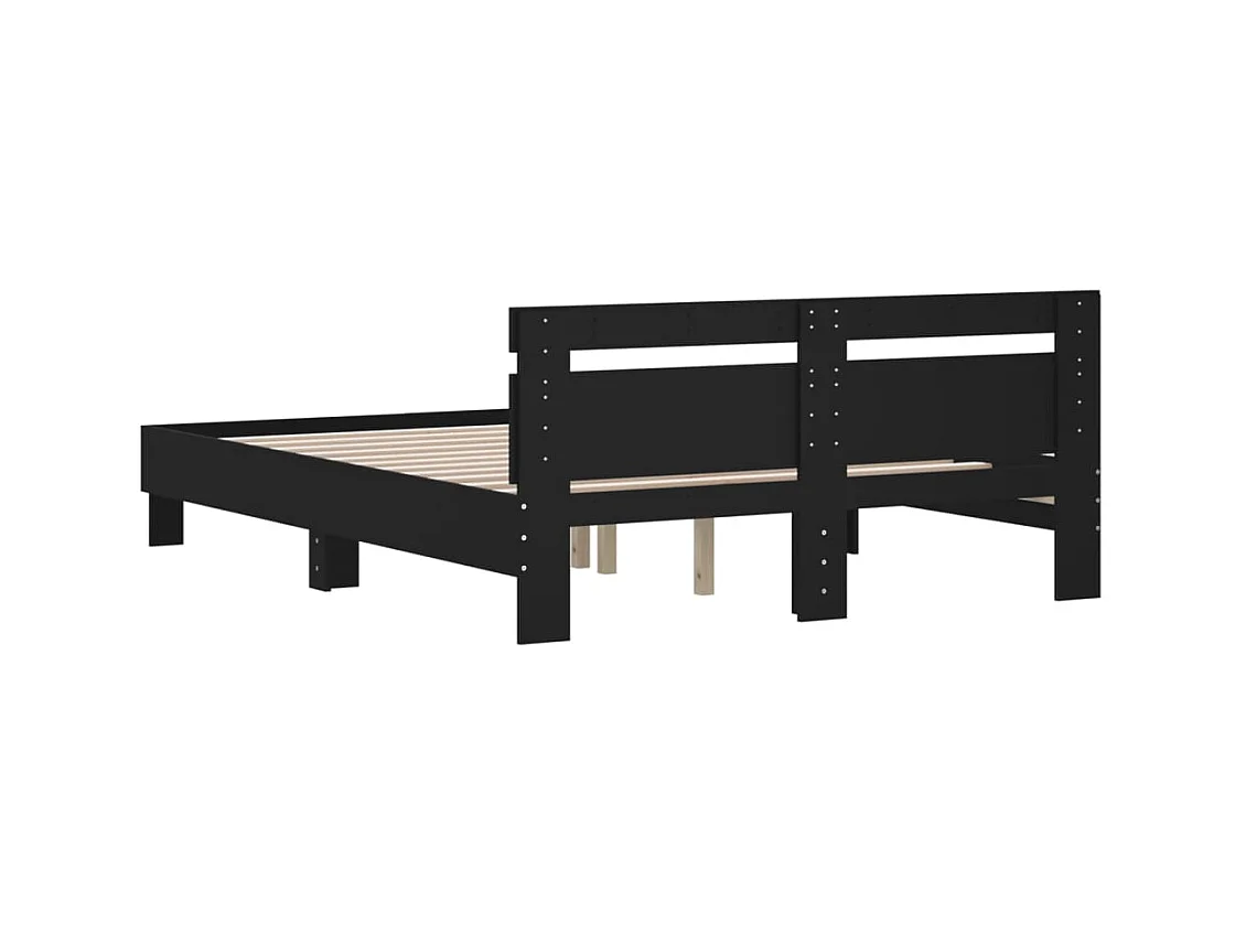 Struttura letto senza materasso nero 140x200 cm