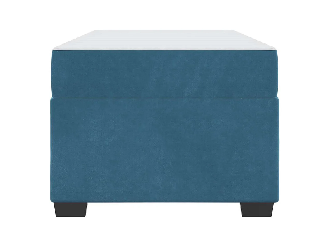 Bedframe met matras Donkerblauw 90 x 200 cm Fluweel