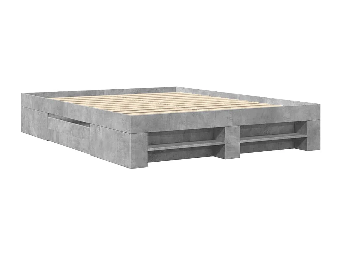 Struttura letto grigio cemento senza materasso 160x200 cm in legno ingegnerizzato