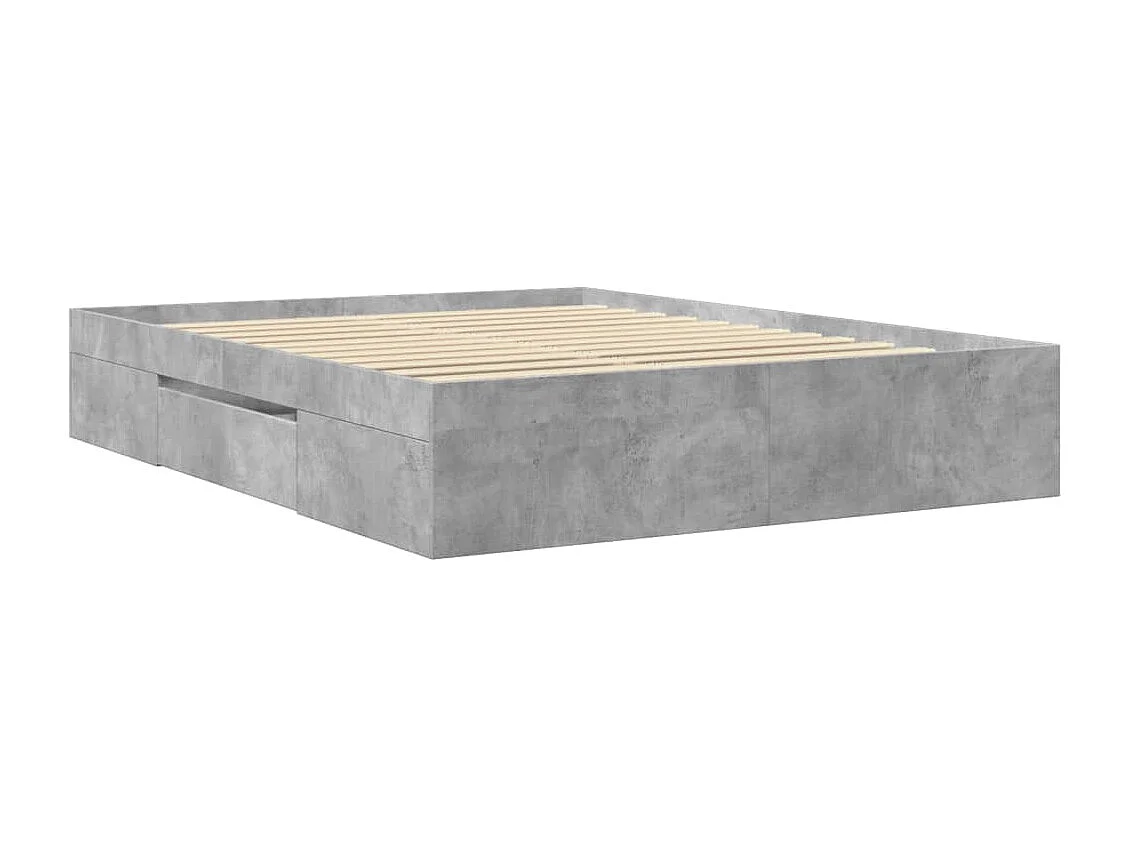 Struttura letto grigio cemento senza materasso 160x200 cm in legno ingegnerizzato