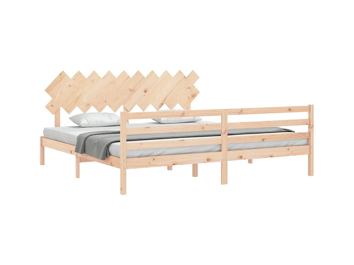 Struttura letto senza materasso 200x200 cm in legno massello