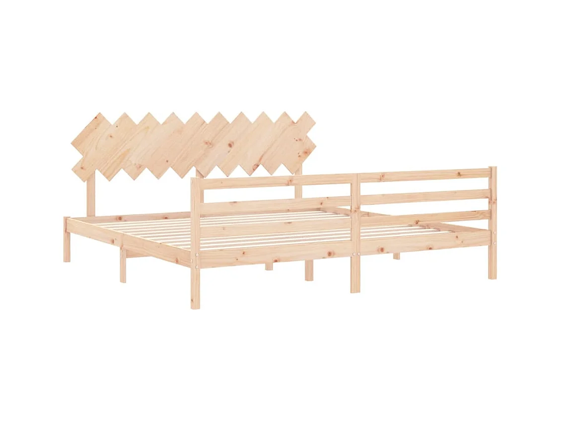 Struttura letto senza materasso 200x200 cm in legno massello