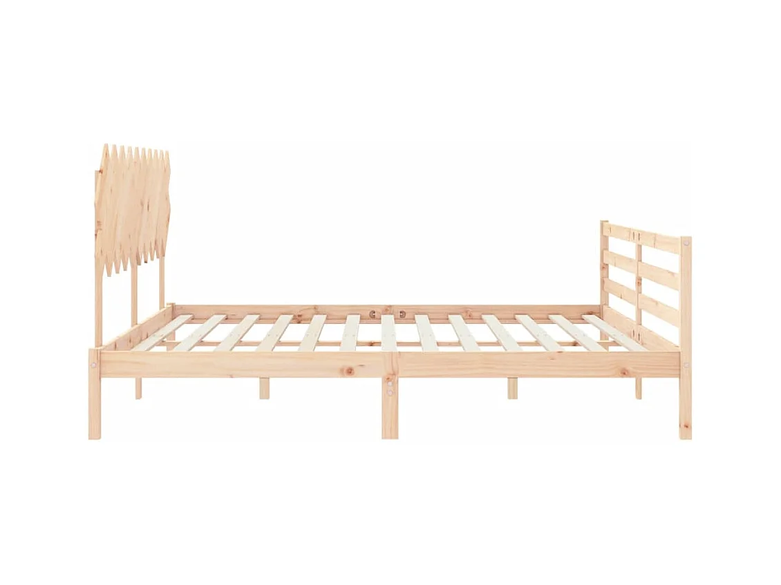 Struttura letto senza materasso 200x200 cm in legno massello