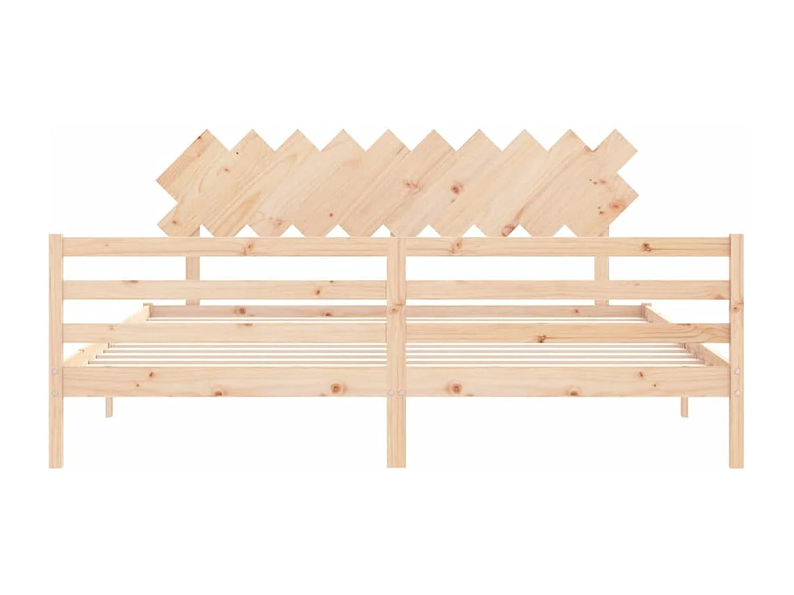 Cadre de lit sans matelas 200x200 cm bois massif