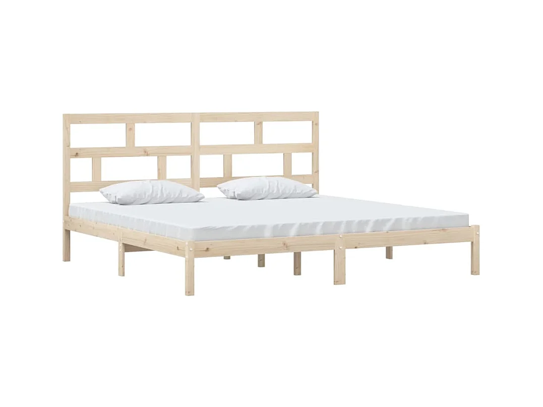 Cadre de lit sans matelas bois de pin massif 200x200 cm