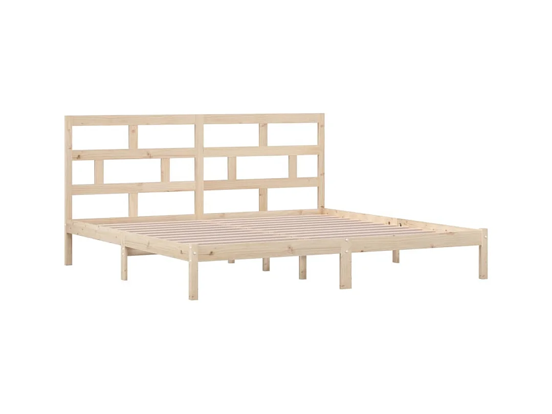 Cadre de lit sans matelas bois de pin massif 200x200 cm
