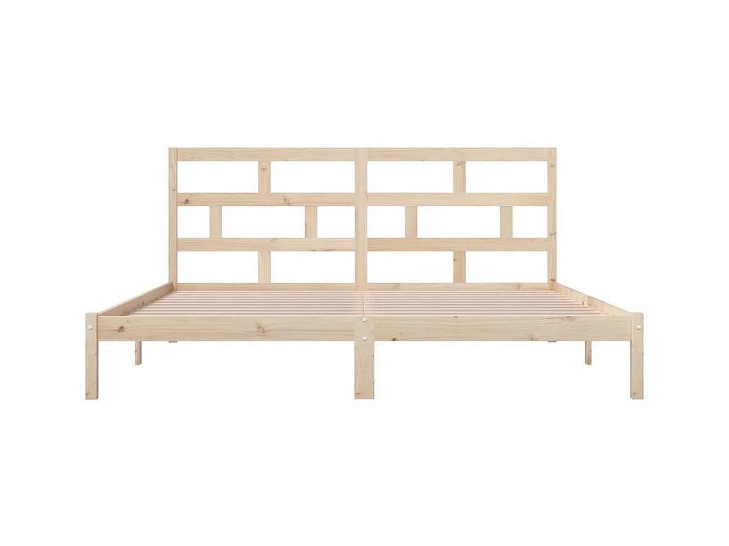 Cadre de lit sans matelas bois de pin massif 200x200 cm