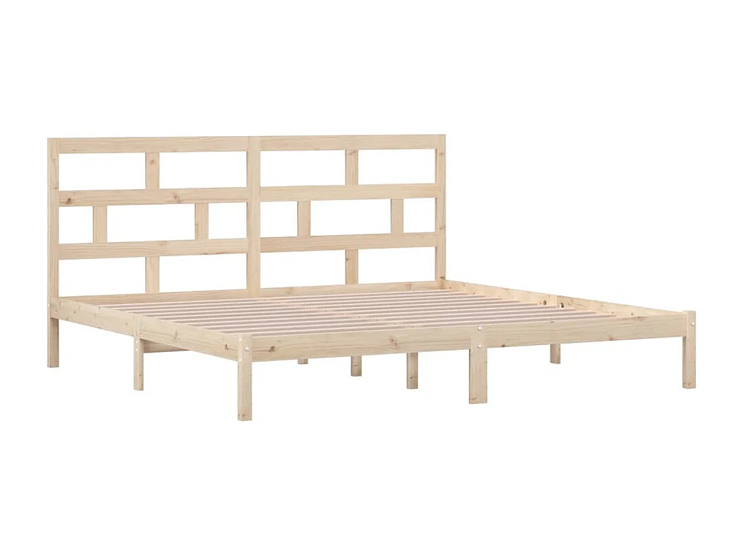 Cadre de lit sans matelas bois de pin massif 200x200 cm