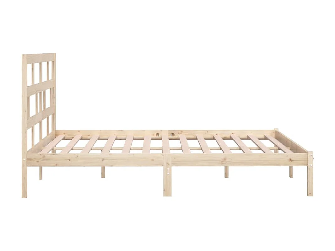 Cadre de lit sans matelas bois de pin massif 200x200 cm