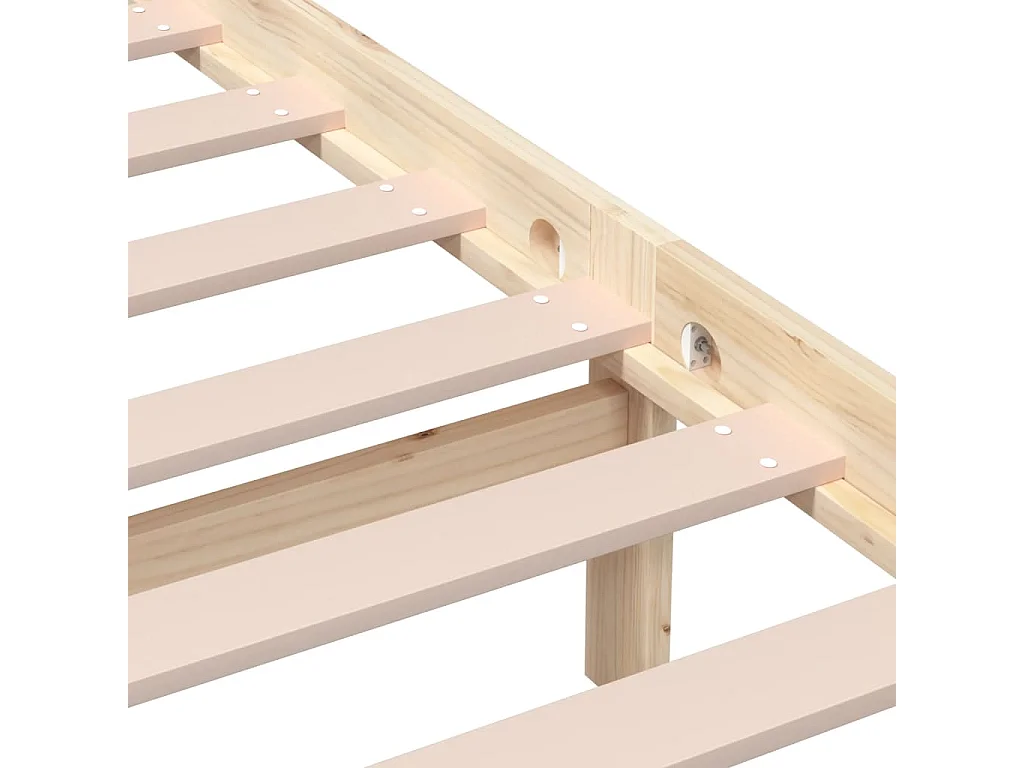 Cadre de lit sans matelas bois de pin massif 200x200 cm