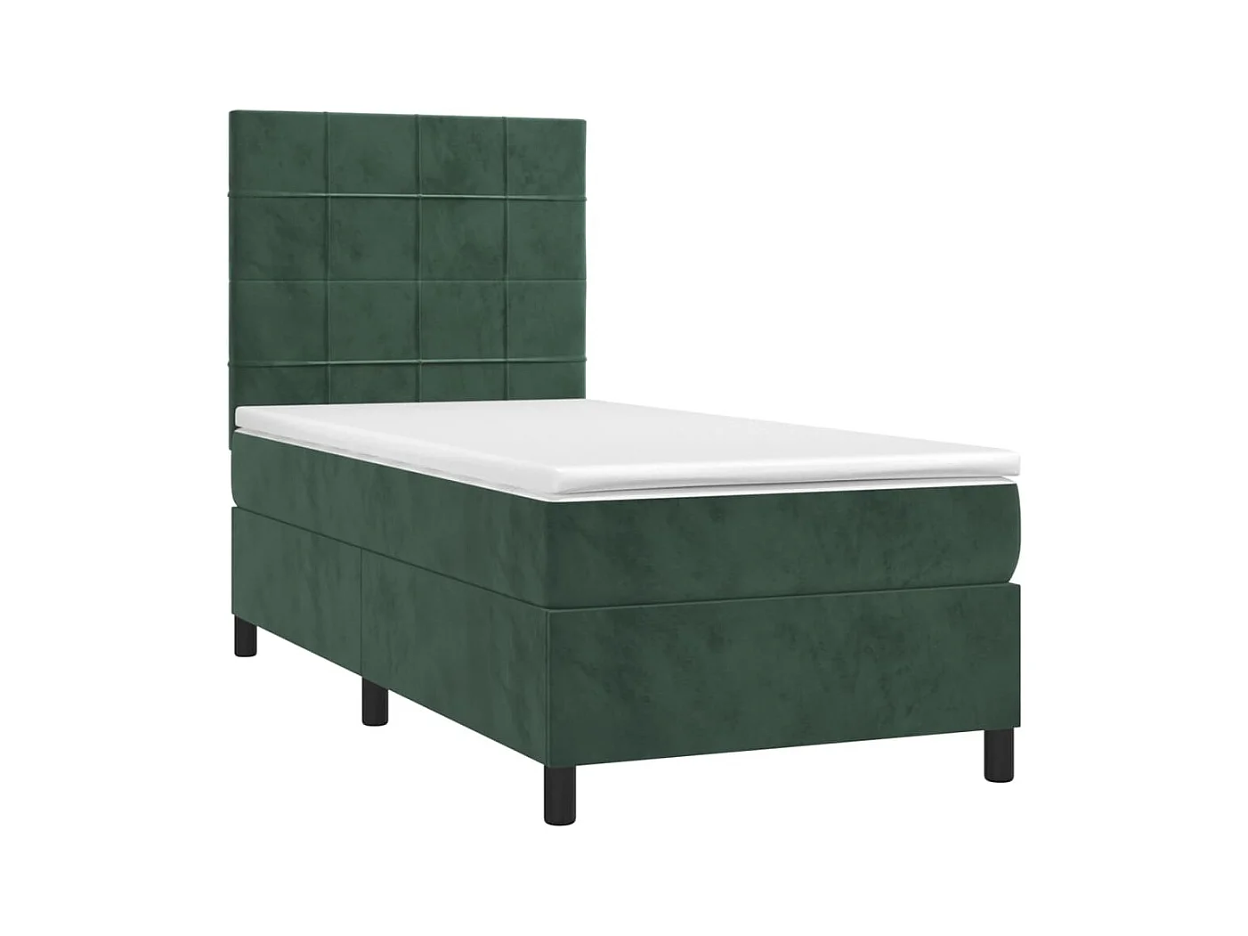 Lattenbodem en matras Donkergroen 80x200 cm Fluweel